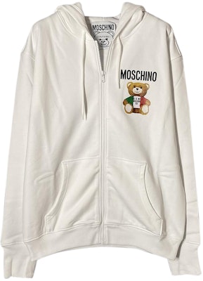 (W) MOSCHINO 泰迪熊卡通標誌連帽外套 白色 EV1709-0527-1001 Order (W) MOSCHINO 泰迪熊卡通標誌連帽外套 白色 EV1709-0527-1001