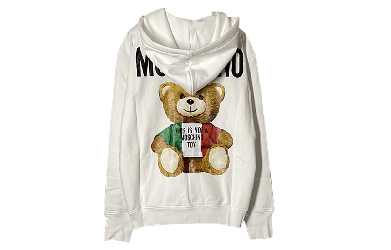 Lookbook (W) MOSCHINO 泰迪熊卡通標誌連帽外套 白色 EV1709-0527-1001