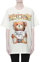 Shop (W) Moschino Teddy 系列彩色燈泡熊印花寬鬆版白色女款T恤 0799-4040-1002