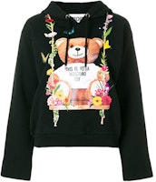 (Women) MOSCHINO Toy Bear Floral Hoodie Black DV1703-0427-1555 (Women) MOSCHINO Toy Bear Floral Hoodie Black DV1703-0427-1555