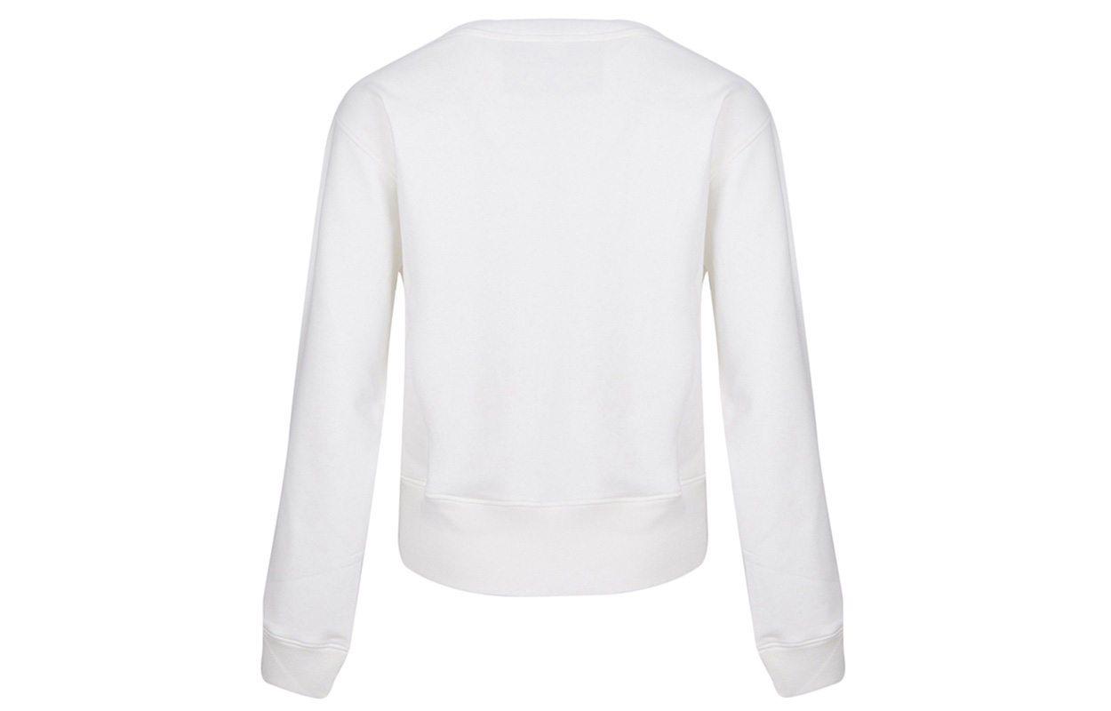 Lookbook (Women) Moschino White Pullover Hoodie Long Sleeve Sweatshirt EV1702-5527-2002-912