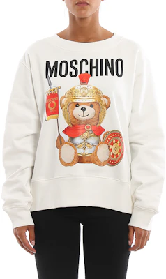 (Women) Moschino White Pullover Hoodie Long Sleeve Sweatshirt EV1702-5527-2002-912 Shop (Women) Moschino White Pullover Hoodie Long Sleeve Sweatshirt EV1702-5527-2002-912