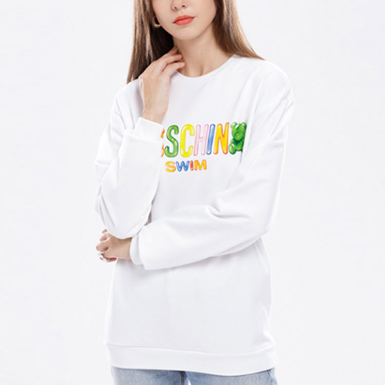 Details for (Women) Moschino White Pullover Sweatshirt with Printed Logo Teddy Bear Design A1701-2318-0001