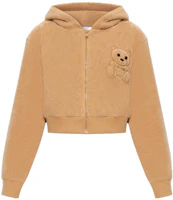 (Women) Moschino Yellow Teddy Embroidered Zip-Up Hoodie Short款 A1703-5526-1018 (Women) Moschino Yellow Teddy Embroidered Zip-Up Hoodie Short款 A1703-5526-1018