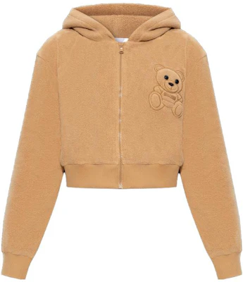 (Women) Moschino Yellow Teddy Embroidered Zip-Up Hoodie Short款 A1703-5526-1018 Buy (Women) Moschino Yellow Teddy Embroidered Zip-Up Hoodie Short款 A1703-5526-1018
