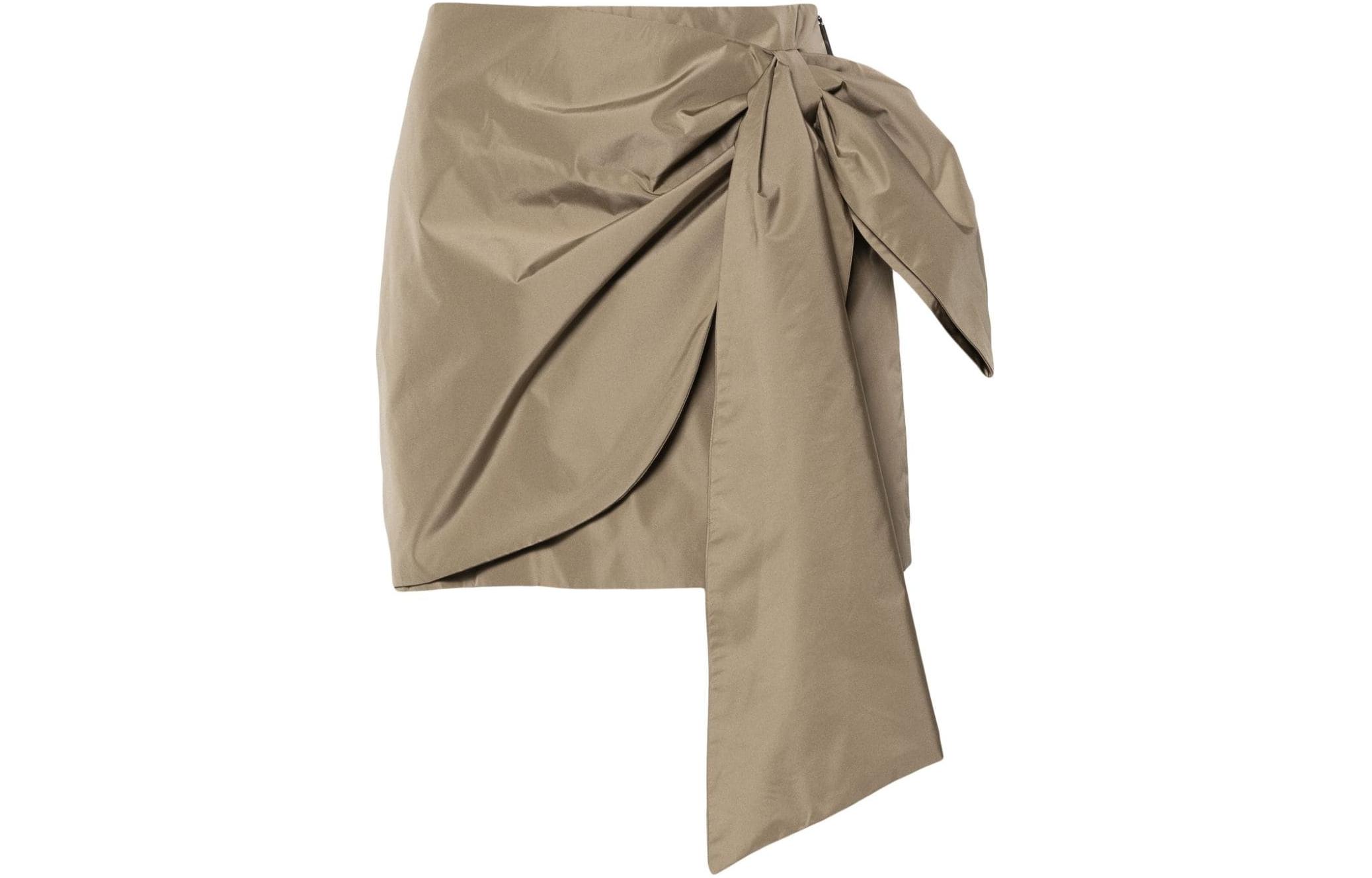 Order (W) Falda Mini Casual Asimétrica MSGM Marrón Claro. 3641MDD11A247109-BROWN