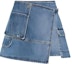 Buy (W) MSGM 비대칭 헴 플리츠 데님 스커트 미드 블루. 3641MDD233L247292-89