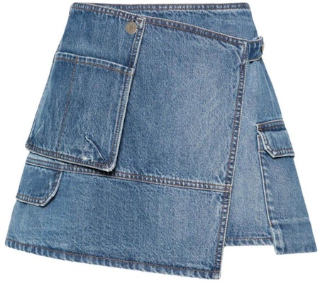 (W) MSGM 비대칭 헴 플리츠 데님 스커트 미드 블루. 3641MDD233L247292-89 Order (W) MSGM 비대칭 헴 플리츠 데님 스커트 미드 블루. 3641MDD233L247292-89