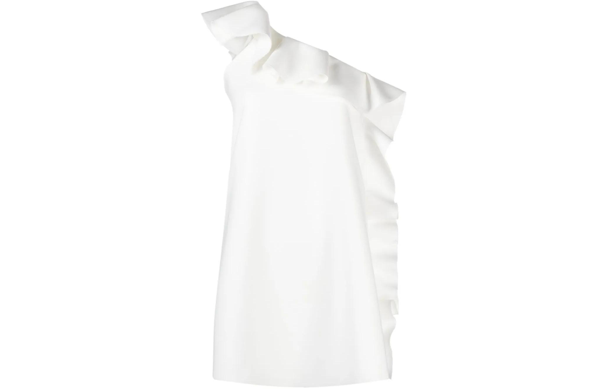 Order (W) Vestido Blanco Mini sin Mangas con Cremallera Asimétrica MSGM. 3641MDA17247100-WHITE