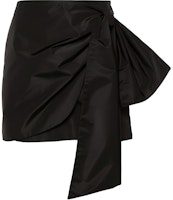 (Women) MSGM Black Asymmetric Bow-Accent Casual Skirt. 3641MDD11A247109-BLACK (Women) MSGM Black Asymmetric Bow-Accent Casual Skirt. 3641MDD11A247109-BLACK