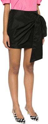 (W) Falda Casual Negra Asimétrica con Lazo de MSGM. 3641MDD11A247109-BLACK Purchase (W) Falda Casual Negra Asimétrica con Lazo de MSGM. 3641MDD11A247109-BLACK