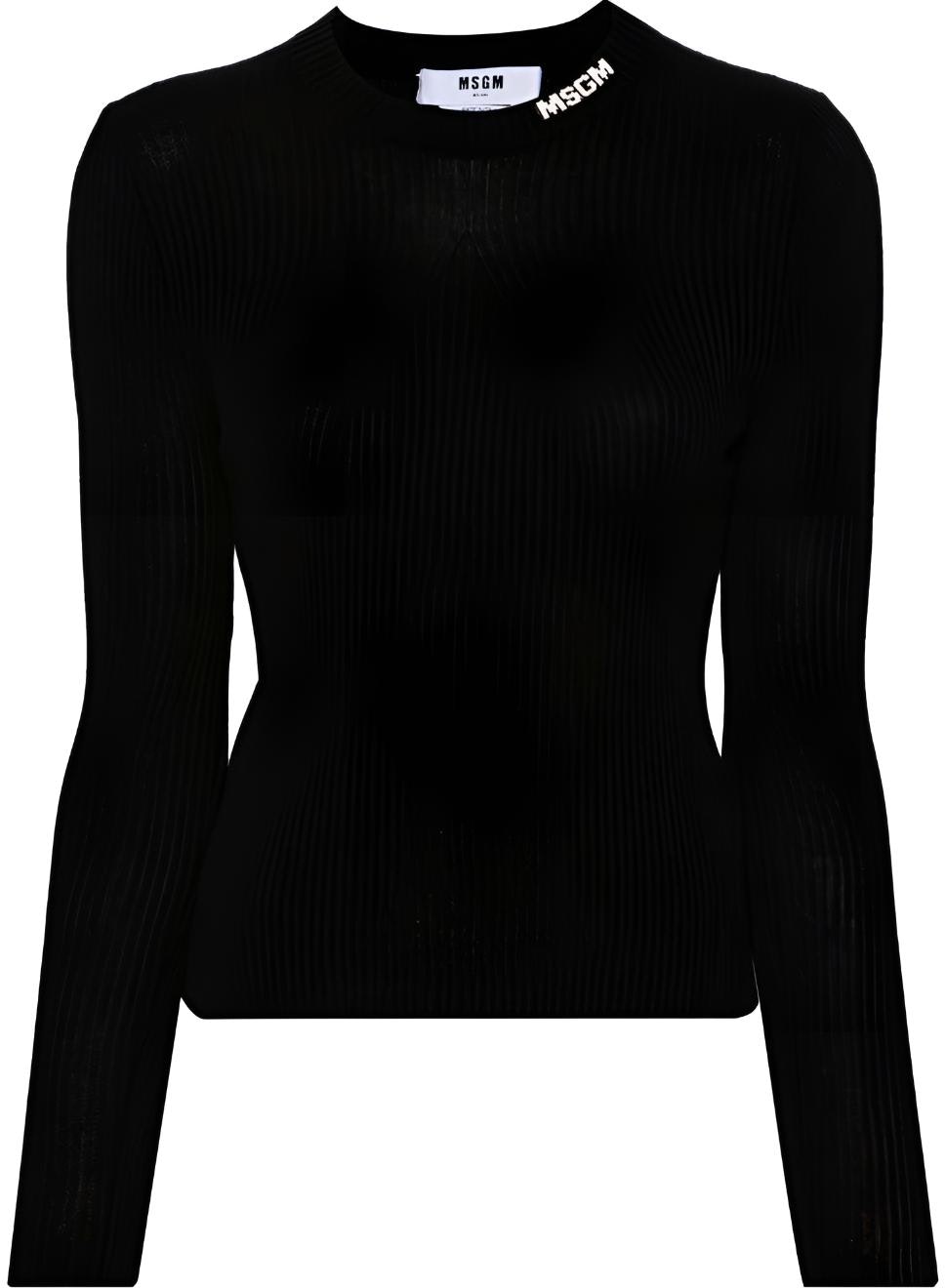 women-msgm-black-crewneck-long-sleeve-knit-sweater-with-logo-design-3741-mdm-199247783-black