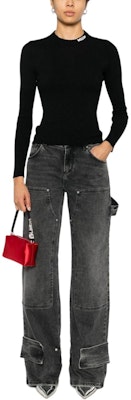 (W) MSGM 블랙 로고 디자인 크루넥 긴팔 니트 스웨터. 3741MDM199247783-BLACK Lookbook (W) MSGM 블랙 로고 디자인 크루넥 긴팔 니트 스웨터. 3741MDM199247783-BLACK