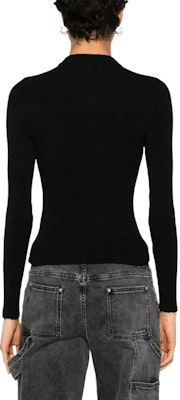 (W) MSGM 블랙 로고 디자인 크루넥 긴팔 니트 스웨터. 3741MDM199247783-BLACK Purchase (W) MSGM 블랙 로고 디자인 크루넥 긴팔 니트 스웨터. 3741MDM199247783-BLACK