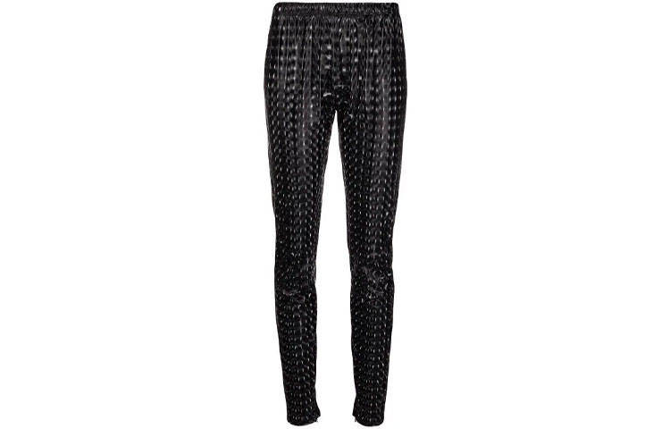 (Women) MSGM  Black Iridescent Glossy Finish Leggings Pants 3142MDP108217804-99
