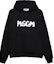 Order (W) MSGM Sudadera Negra Oversize con Logo Impreso y Capucha con Cordón. 3740MM106247799-BLACK