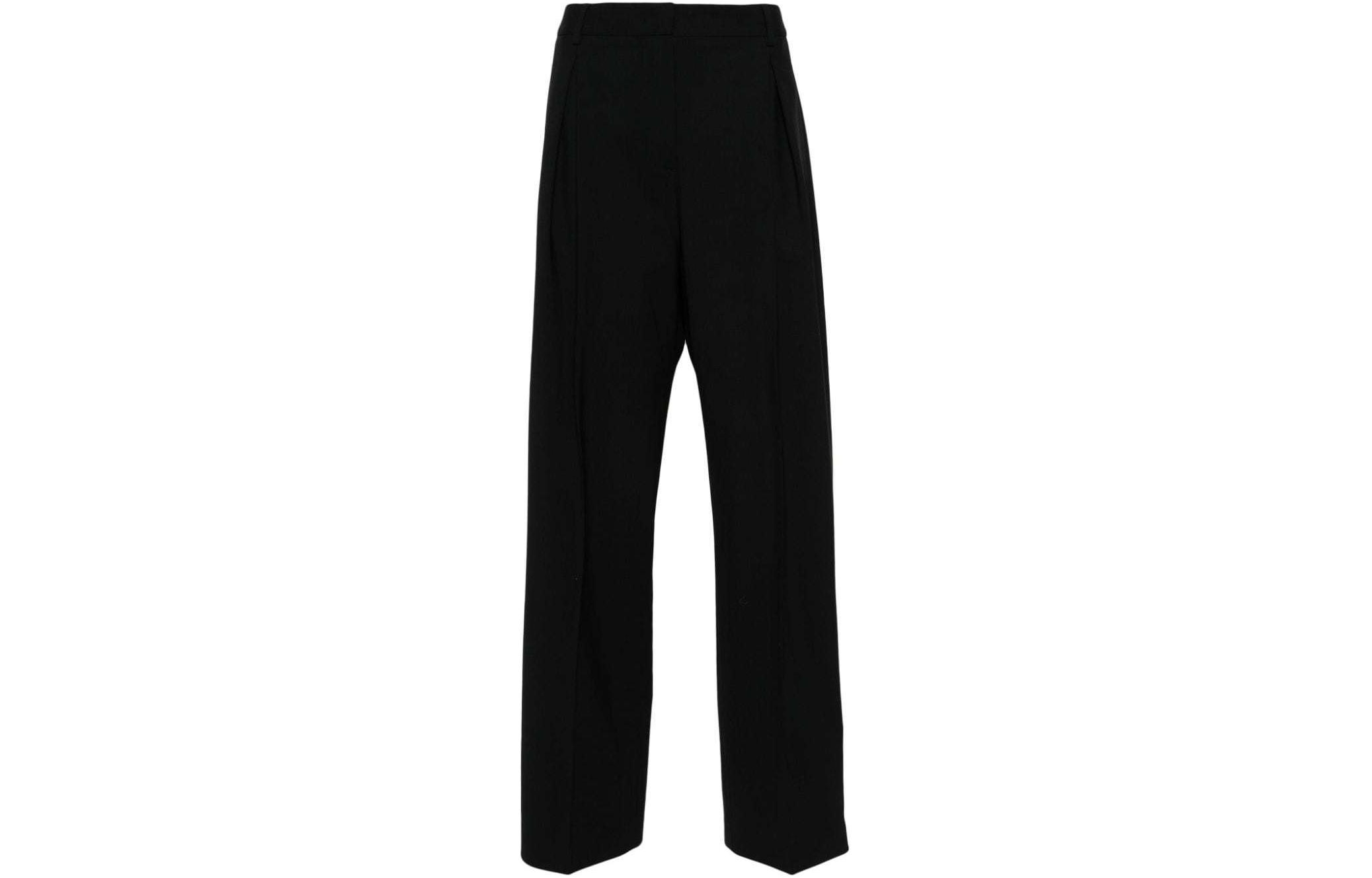 Order (W) MSGM Pantalones de Traje Negros con Pinzas y Pierna Estrecha 3641MDP01247200-99