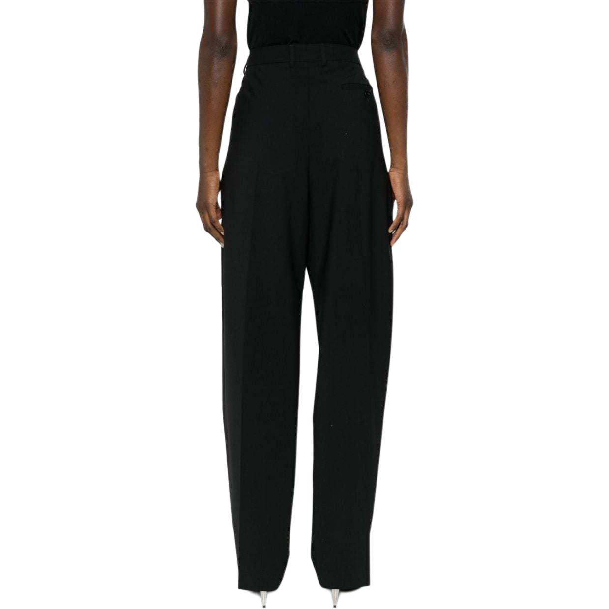 Shop (W) MSGM Pantalones de Traje Negros con Pinzas y Pierna Estrecha 3641MDP01247200-99