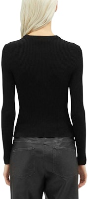 (W) MSGM 黑色镂空设计长袖针织毛衣 3741MDM227247783-BLACK Shop (W) MSGM 黑色镂空设计长袖针织毛衣 3741MDM227247783-BLACK