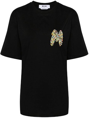 (W) MSGM Baju-T Hitam Lengan Pendek dengan Logo Manik. 3642MDM103247002-BLACK Buy (W) MSGM Baju-T Hitam Lengan Pendek dengan Logo Manik. 3642MDM103247002-BLACK