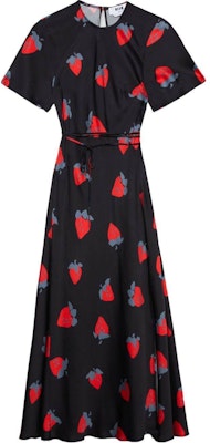 (W) Vestido Negro MSGM con Estampado de Fresas y Aberturas Laterales. 3741MDA43247667-BLACK Buy (W) Vestido Negro MSGM con Estampado de Fresas y Aberturas Laterales. 3741MDA43247667-BLACK