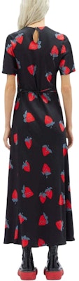 (W) Vestido Negro MSGM con Estampado de Fresas y Aberturas Laterales. 3741MDA43247667-BLACK Shop (W) Vestido Negro MSGM con Estampado de Fresas y Aberturas Laterales. 3741MDA43247667-BLACK