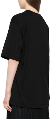 (W) Camiseta Negra MSGM con Detalles Tachonados y Cuello Redondo de Manga Corta. 3741MDM111247798-BLACK Shop (W) Camiseta Negra MSGM con Detalles Tachonados y Cuello Redondo de Manga Corta. 3741MDM111247798-BLACK
