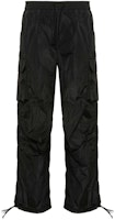 (Women) MSGM Black Textured Cargo Pants with Ruched Detailing. 3641MDP19247109-99 (Women) MSGM Black Textured Cargo Pants with Ruched Detailing. 3641MDP19247109-99