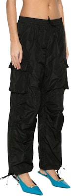 (W) MSGM 블랙 텍스처 카고 팬츠 루즈 디테일. 3641MDP19247109-99 Purchase (W) MSGM 블랙 텍스처 카고 팬츠 루즈 디테일. 3641MDP19247109-99