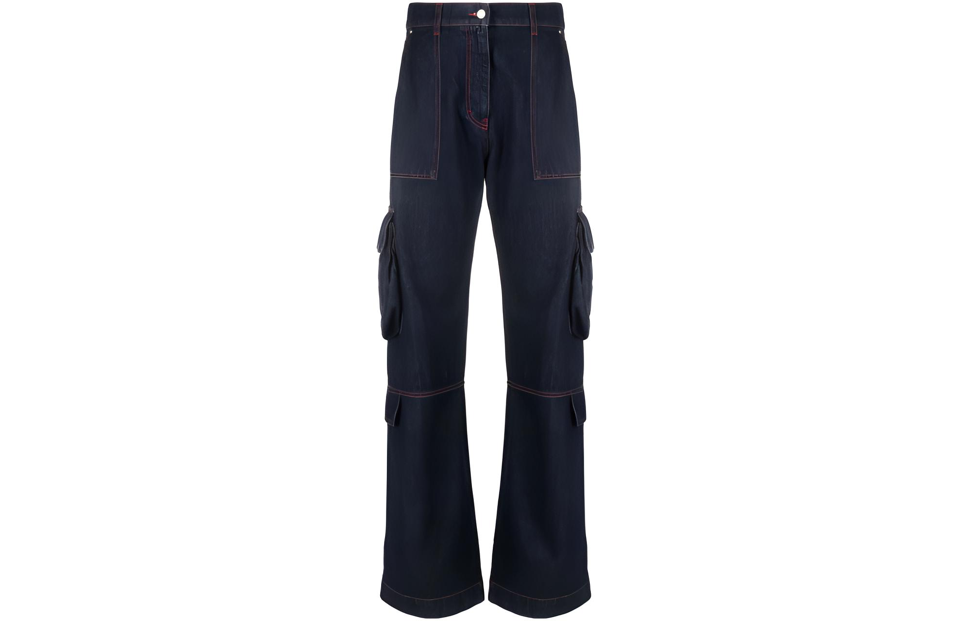 (Women) MSGM  Blue Cargo Pocket Denim Jeans 3541MDP244L237773