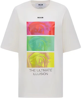 (Women) MSGM Crewneck Printed Cotton T-Shirt Beige 3542MDM106-237798-02 Buy (Women) MSGM Crewneck Printed Cotton T-Shirt Beige 3542MDM106-237798-02