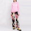 Lookbook (W) MSGM 크루넥 스웨트셔츠 핑크 대형 로고 프린트. 2000MDM513200000-12