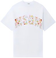 (Women) MSGM Floral Print Ribbed Hem Oversized White T-Shirt 3642MDM91247002 (Women) MSGM Floral Print Ribbed Hem Oversized White T-Shirt 3642MDM91247002