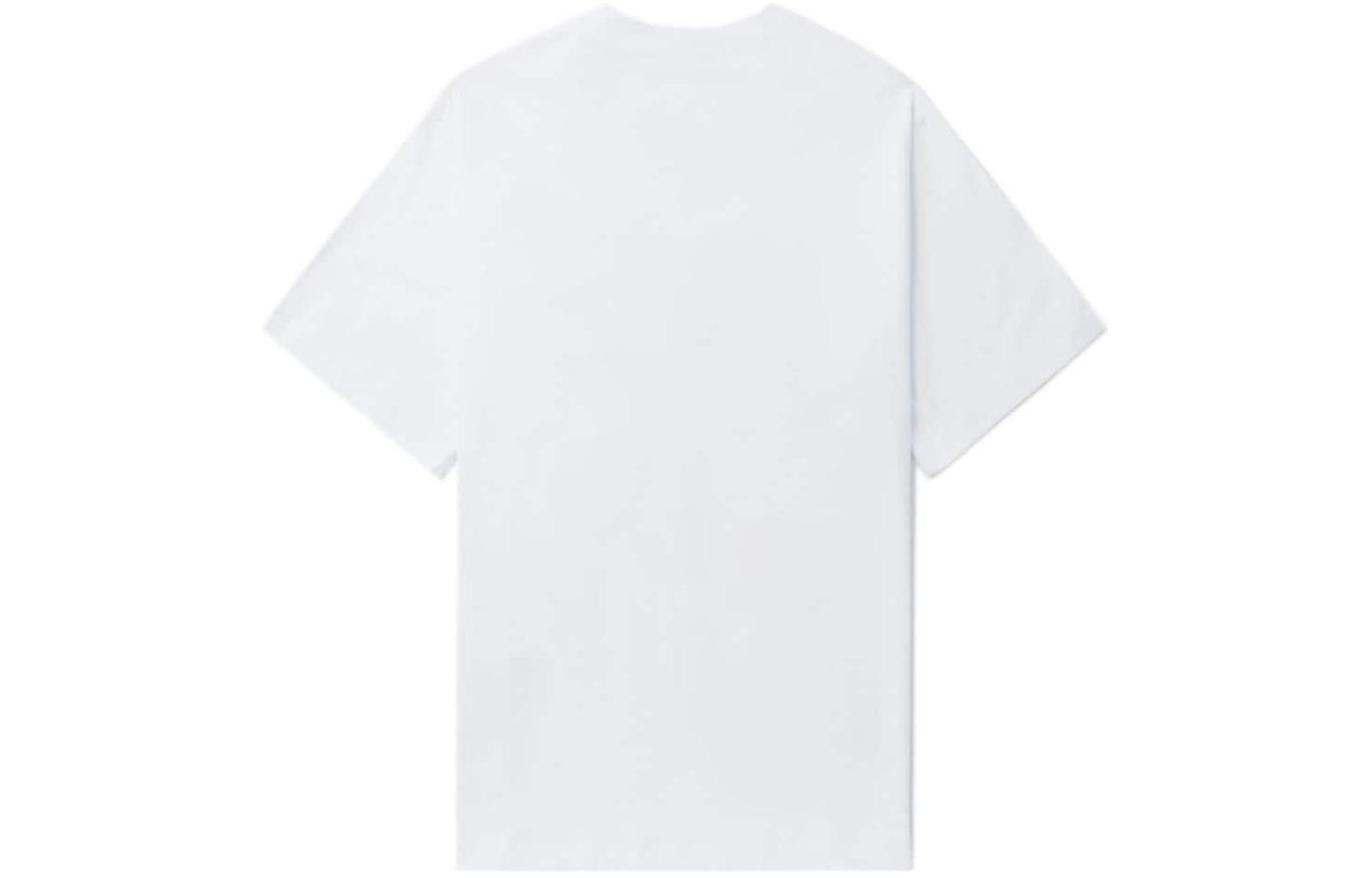 Lookbook (W) MSGM Baju-T Putih Oversized Cetakan Bunga Hem Bergaris 3642MDM91247002