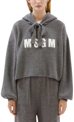 (W) MSGM Sudadera Gris de Punto con Diseño de Letras Bordadas. 3741MDM218247790-GREY Lookbook (W) MSGM Sudadera Gris de Punto con Diseño de Letras Bordadas. 3741MDM218247790-GREY