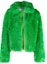 Buy (W) Chaqueta Verde de Cuero Sintético con Cremallera y Forro de Pelo Sintético MSGM. 3142MDH101217805-36