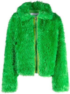 (W) Chaqueta Verde de Cuero Sintético con Cremallera y Forro de Pelo Sintético MSGM. 3142MDH101217805-36 Order (W) Chaqueta Verde de Cuero Sintético con Cremallera y Forro de Pelo Sintético MSGM. 3142MDH101217805-36