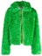 Order (W) Chaqueta Verde de Cuero Sintético con Cremallera y Forro de Pelo Sintético MSGM. 3142MDH101217805-36