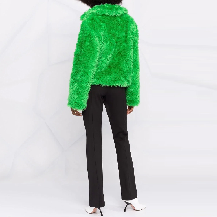 Shop (W) Chaqueta Verde de Cuero Sintético con Cremallera y Forro de Pelo Sintético MSGM. 3142MDH101217805-36