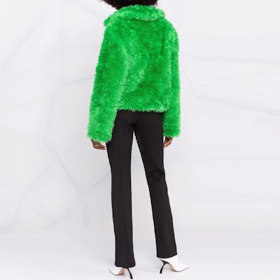 (W) Chaqueta Verde de Cuero Sintético con Cremallera y Forro de Pelo Sintético MSGM. 3142MDH101217805-36 Shop (W) Chaqueta Verde de Cuero Sintético con Cremallera y Forro de Pelo Sintético MSGM. 3142MDH101217805-36