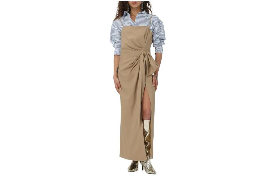 Lookbook (W) MSGM Vestido Maxi Beige de Tiro Alto para Mujer 3641MDA31247010-23
