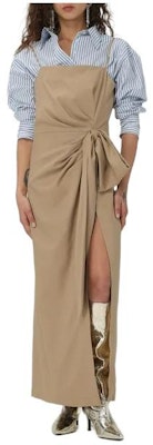 (W) MSGM Vestido Maxi Beige de Tiro Alto para Mujer 3641MDA31247010-23 Lookbook (W) MSGM Vestido Maxi Beige de Tiro Alto para Mujer 3641MDA31247010-23