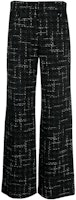 (Women) MSGM High-Waisted Plaid Tweed Wide-Leg Pants Black 3542MDP09237813-BLACK (Women) MSGM High-Waisted Plaid Tweed Wide-Leg Pants Black 3542MDP09237813-BLACK