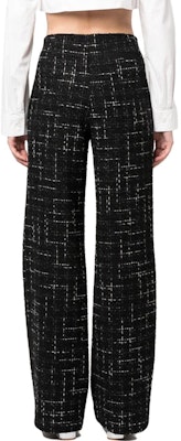 (W) MSGM Seluar Panjang Kaki Lebar Tweed Kotak Tinggi Pinggang Hitam 3542MDP09237813-BLACK Purchase (W) MSGM Seluar Panjang Kaki Lebar Tweed Kotak Tinggi Pinggang Hitam 3542MDP09237813-BLACK