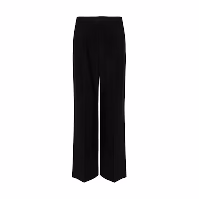 (Women) MSGM High-Waisted Pleated Straight-Leg Pants Black 3641MDP16247200-99
