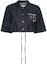 Buy (W) Camisa Corta MSGM Índigo con Logo Bordado en la Espalda. 3642MDE230L247482-BLUE