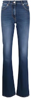 (Women) MSGM Indigo High-Waisted Slim Flare Washed Denim Jeans 3641MDP238L247091-89 (Women) MSGM Indigo High-Waisted Slim Flare Washed Denim Jeans 3641MDP238L247091-89
