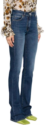 (W) MSGM Vaqueros Slim Flare de Tiro Alto Denim Desgastado Azul Índigo 3641MDP238L247091-89 Purchase (W) MSGM Vaqueros Slim Flare de Tiro Alto Denim Desgastado Azul Índigo 3641MDP238L247091-89