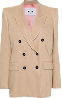 (Women) MSGM Light Brown Textured Double-Breasted Blazer 3641MDG09Y247010-23 (Women) MSGM Light Brown Textured Double-Breasted Blazer 3641MDG09Y247010-23