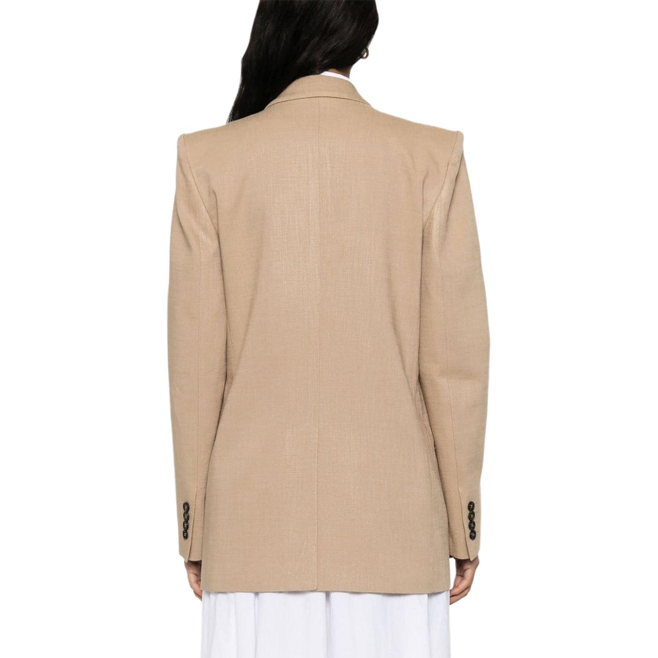 Shop (W) MSGM 연한 갈색 텍스처 더블브레스티드 블레이저 3641MDG09Y247010-23